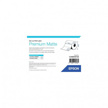 Epson Premium Matte Label - Die-cut Roll: 102mm x 51mm, 2310 labels