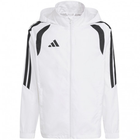 Kurtka dla dzieci adidas Tiro 26 League Windbreaker biała JY9722 152cm