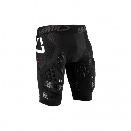 Protective Shorts - Leatt Impact Shorts 3DF 4.0 With Padded Chamois Insert, Size L, Black