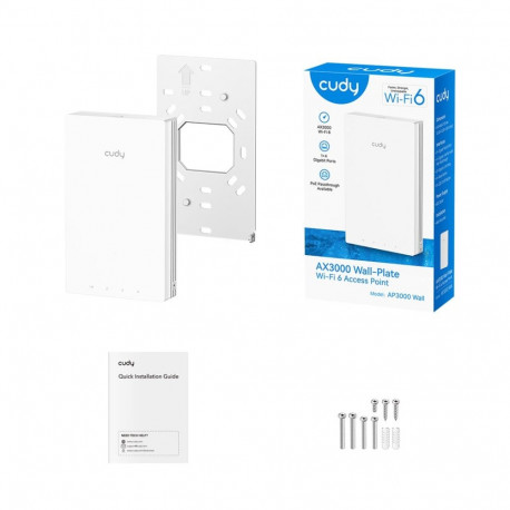 Wireless Access Point - Cudy AX3000 Gigabit Wi-Fi 6 Access Point 2976 Mbit/s White
