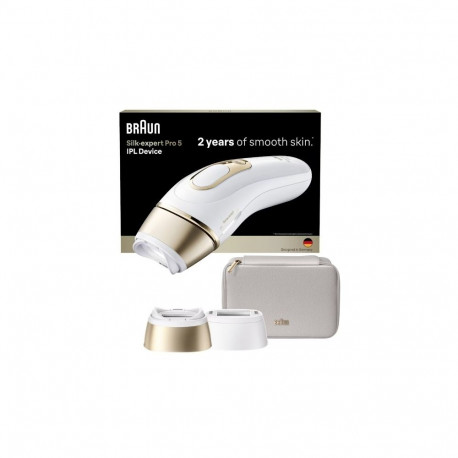 Hair Removal Device - Braun Silk-expert Pro PL5210 IPL 10 Intensity Levels, Skin Tone Sensor, White