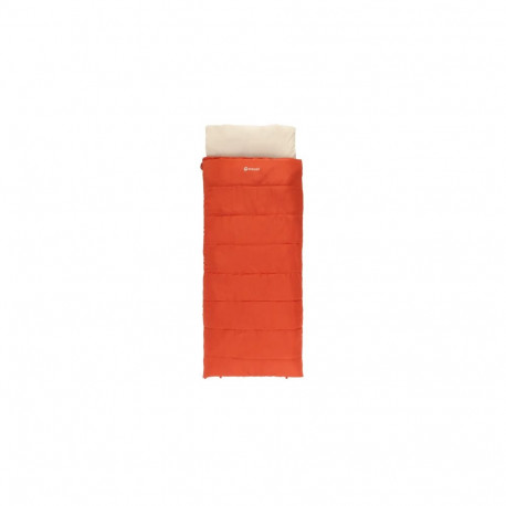 Outwell Contour Lux Red | Sleeping Bag | 220 x 85 cm | Temperature -19 to 15 °C | Right Zipper