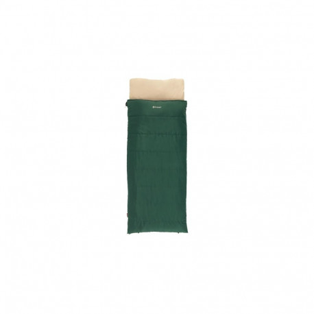 Outwell Contour Prime Green | Sleeping Bag | 220 x 85 cm | Temperature -13 to 16 °C | Right Zipper