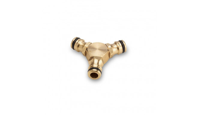 CONNECTOR 3 WAY BRASS HAUSHALT