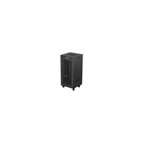 Lanberg serverikapp 19inch 24U 600X600 vabaltseisev FLAT PACK võrkuksega LCD V2, must