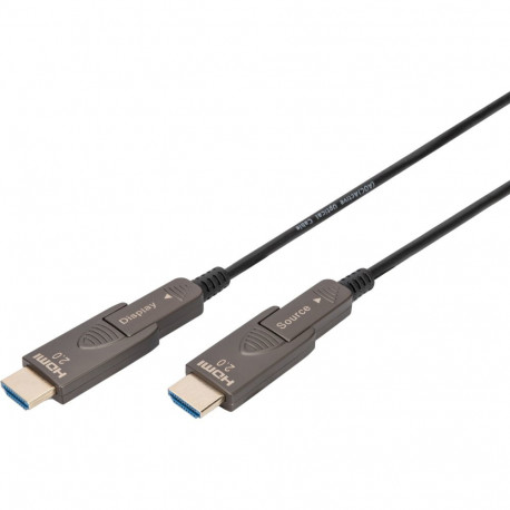 AOC fiiberoptiline hübriidne kaabel HDMI/Micro HDMI UHD 4K 15m eemaldatavad pistikud, must