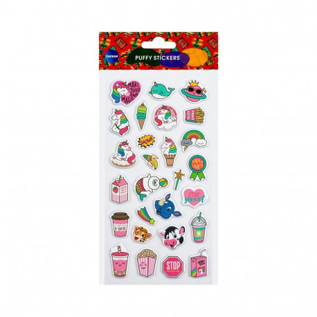 STICKERS DECORATIO PUFFY 23X30MM 20X35MM