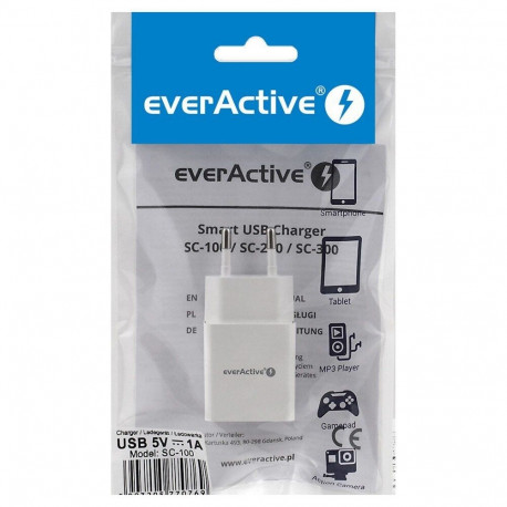 Charger - everActive SC-100 USB Charger 5W 1A Outdoor Portable Black