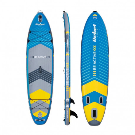 Inflatable Paddle Board - Rebel SUP Active RBA-4507 335cm, 170kg Capacity, Includes Pump, Backpack, 