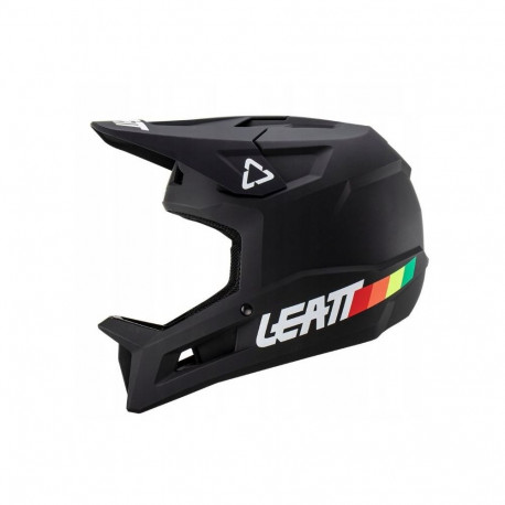 Full-Face Cycling Helmet - Leatt MTB Gravity 1.0 V23, MIPS, Detachable Chin Guard, Black 57-58cm