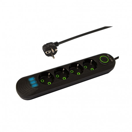 98-222# pikendusjuhe ps-450 4-pesaga 3xusb 5m 3x1mm, must