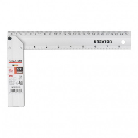 Try Square 250mm Aluminium, Kreator, KRTH70501