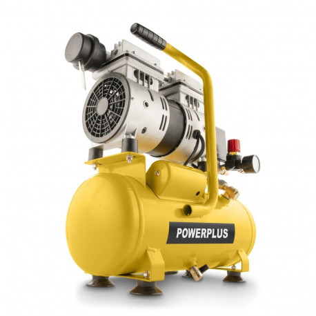 Powerplus Compressor POWX17230S, 550W, 8bar, 105l/min, 6L, Oil free, Silent, Pressure regulator
