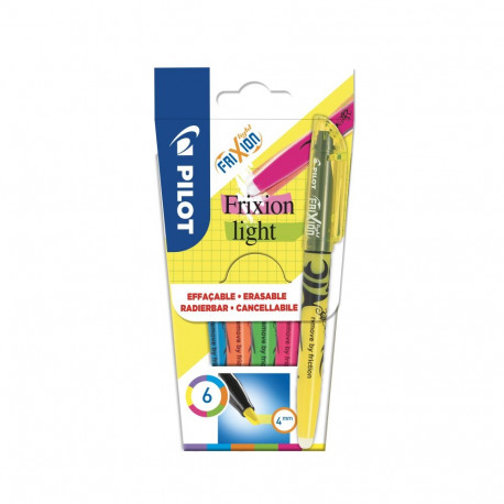 Tekstimarker kustutatav PILOT Frixion Light 4mm 6 värvi komplekt