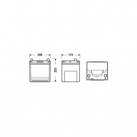 Exide Excell 50Ah 360A 200x173x222-+