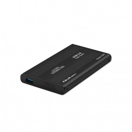 Qoltec alumiiniumist välise kõvaketta korpus HDD SSD 2.5'' SATA3 | USB 3.0 | Must