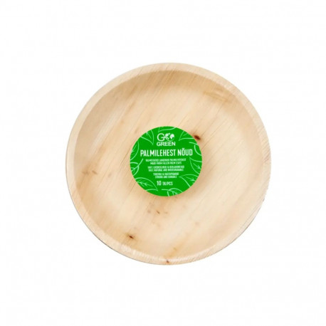 Palm leaf plates Go Green Ø23cm 10 pcs/0,37kg