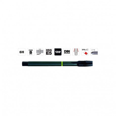 Machine tap M8x1.25, HSS-E5 DIN, straight flute, GUN