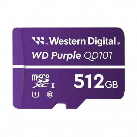 "CARD WD Purple 512GB Surveillance microSD XC Class - 10 UHS 1"