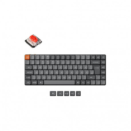 Keychron klaviatuur K3 Max DE-layout Gateron Low Profile 2.0 Mechanical Red hot-swap alumiiniumraam 