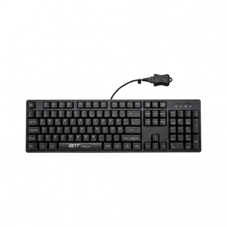 "GETT GCQ CleanType Easy Basic Tastatur mit Kunststoffgehaeuse IP 68 NUM-Block 105 Tasten USB Farbe: