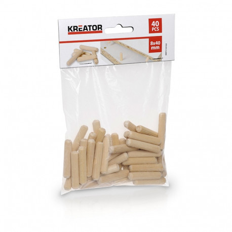 Puidust tüübel 8x40mm (40tk.) Kreator