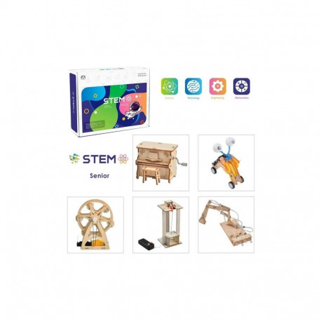 Wooden Assembly Advanced Science Lab Kit, 5in1 STEM Educational Toys