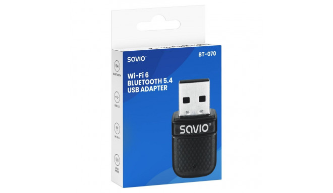 Adapter - Savio BT-070 USB 2.0 Interface Card for Windows 10/11 Black