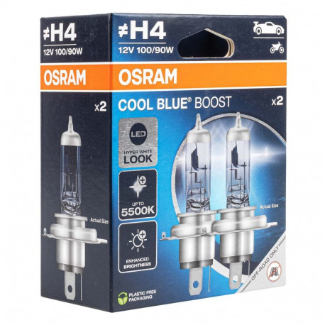 Żarówka halogenowa osram h4 12v 100/90w p43t cool blue boost 5500k / 2szt.