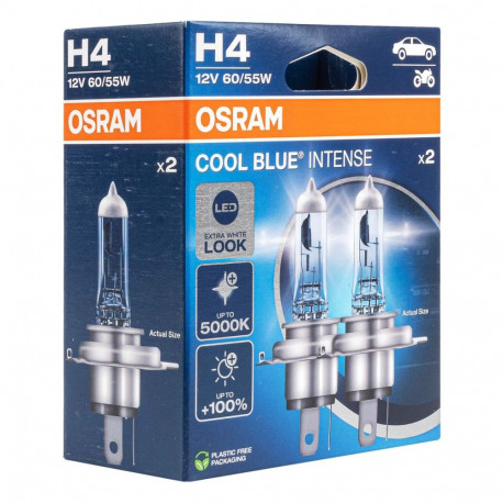 Osram H4 12V 60/55W P43t cool blue next gen 5000K halogeenpirnid, 2 tk