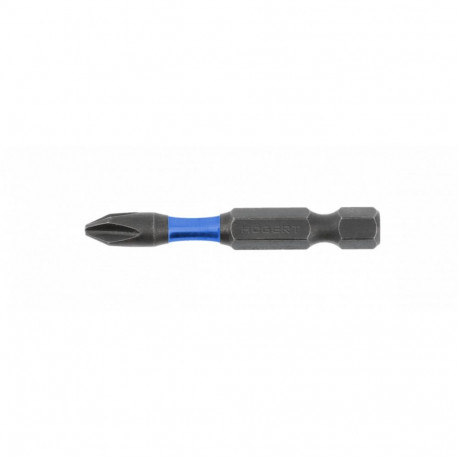 Hogert HT1S151 impact screwdriver bit PH1, 50mm, 2 pcs, 1/4", S2 steel, 58-61 HRC, DIN 3126