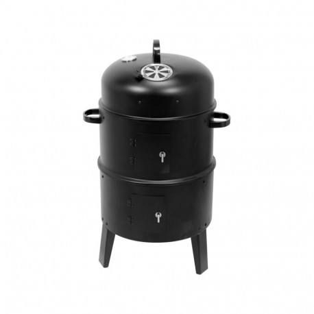 Suitsuahju söegrill 2in1 kuumaks ja külmaks suitsutamiseks BBQ termomeetriga 51x42x80cm 99920 LUND