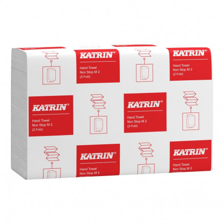 Katrin Z-fold Paper Towels Non-Stop Medium 200 Sheets 2-Ply, Handy Pack