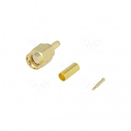 Connector: SMA; plug; male; straight; gold plated; Cable: RG174