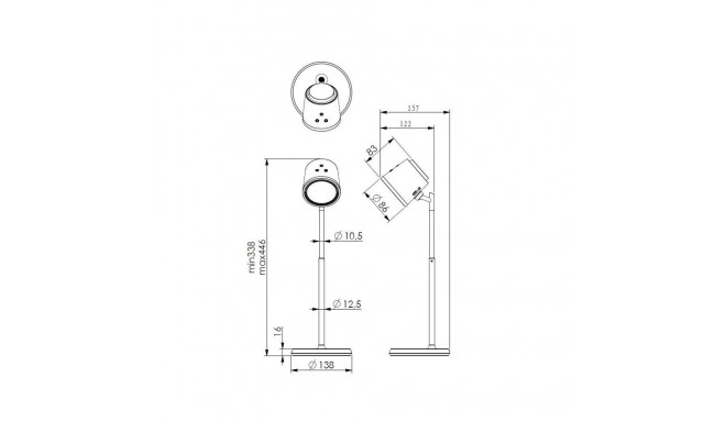 laualamp LED-taskulamp BL-1005 valge