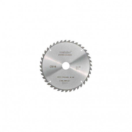 Metabo Saw blade 216x2,4/1,8x30mm, z40, WZ, -5°, Classic