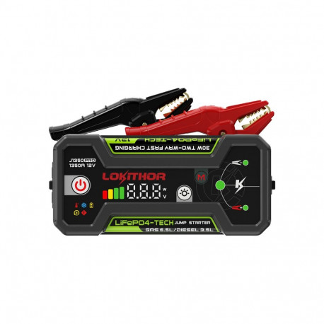 Jump Starter - Lokithor J1350 Pro 1350A Peak Current for Gasoline Up to 6.5L Diesel Up to 3.5L Black