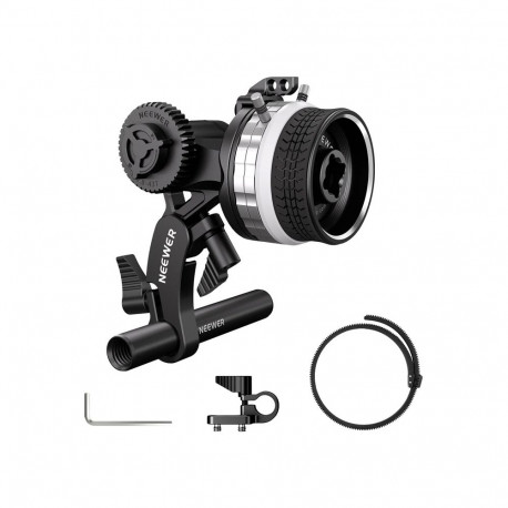 Camera Accessory - Neewer PG001 Mini Follow Focus With A/B Stops, 15 mm Rods, Up To 114 mm Diameter,