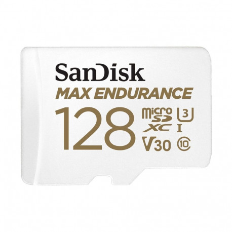Memory Card - SanDisk Max Endurance 128 GB MicroSDXC UHS-I V30 U3 40 MB/s Read Speed Black