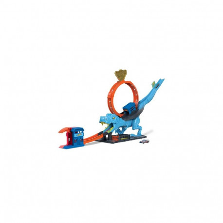 Hot Wheels City T-Rex Loop and Stunt Playset, Track Set with 1 Toy Car