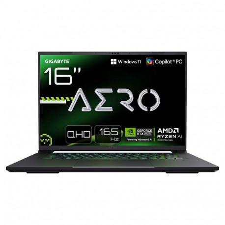 Gigabyte sülearvuti Aero X16 RYZ AI 7 350 16GB 1TBSSD RTX5070 W11 Home, prantsuse AZERTY asetus