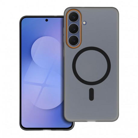 Case for Samsung A27 Go Orange compatible with MagSafe black