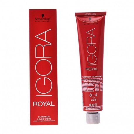 SCHWARZKOPF IGORA ROYAL TINTE PERMANENTE COLOR 8-4 RUBIO CLARO BEIGE 1UN