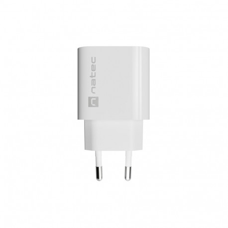 Natec USB laadija Ribera 1X USB-A 18W, valge