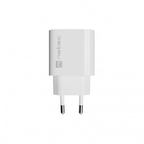 Natec USB laadija Ribera 1X USB-C 20W, valge