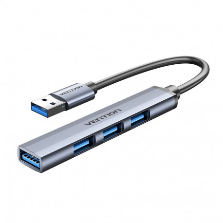 USB Hub Vention USB 3.0 Mini Hub 1x USB 3.2 Gen 1 Type-A, 3x USB 2.0 0.15m Gray