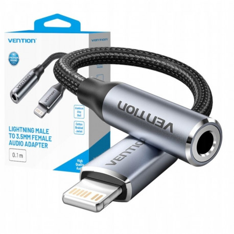 Adapter - Vention Lightning Male Adapter 3.5mm Jack 0.1m