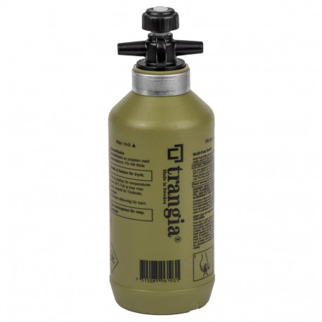 Fuel Bottle - Trangia 0.3L HDPE Plastic 188mm x 65mm 93g Olive