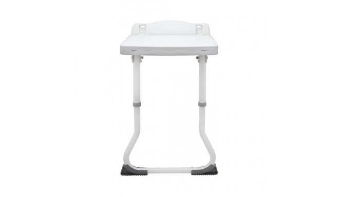 Shower Chair - Wall-Mounted Foldable Adjustable White