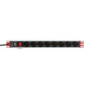 Power Strip - TECHly Rack 19" Power Strip 8 Outlets 3m Cable 1U Black